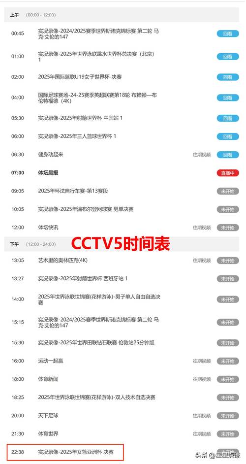 cctv5今晚直播cba吗，cctv5今天直播cba节目表