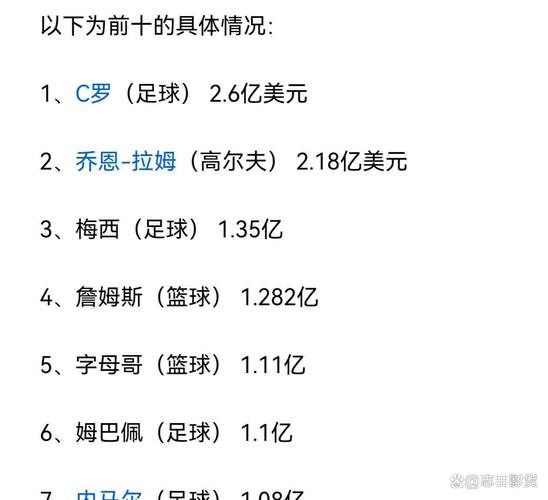 篮球运动员收入排行榜，篮球运动员收入排名？